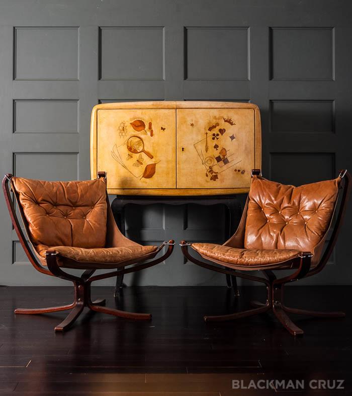 Parchment Liquor Cabinet