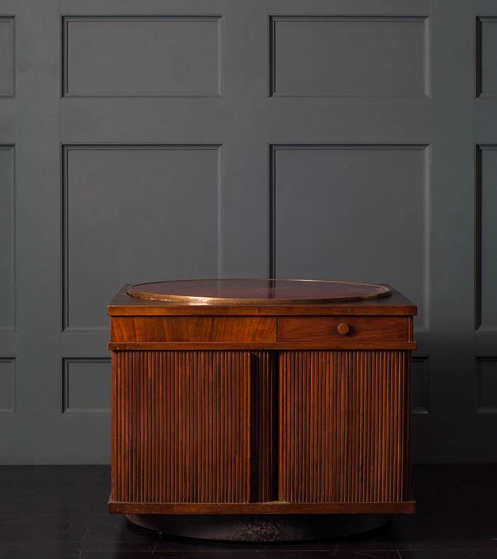 Revolving Cabinet with Tambor Doors, 1930s