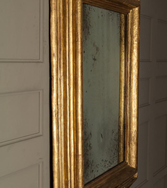 Roman Gilded Wood Framed Mirror