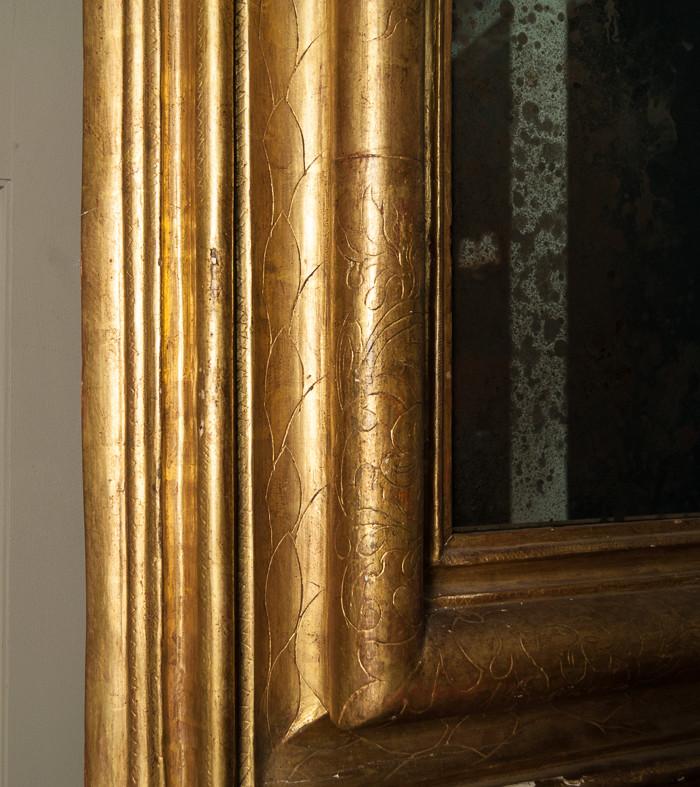 Roman Gilded Wood Framed Mirror