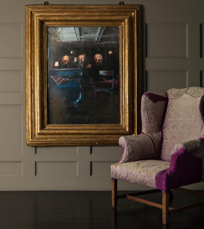 Roman Gilded Wood Framed Mirror