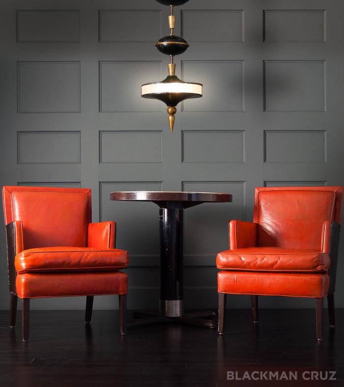 SS United States, 1st Class Smoking Room Pedestal Table