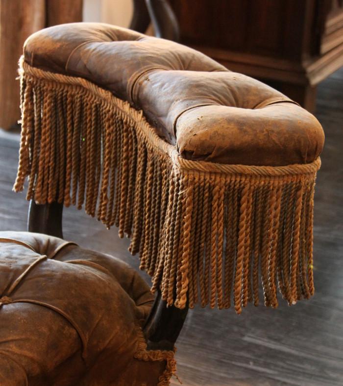 French Leather Salon Chair