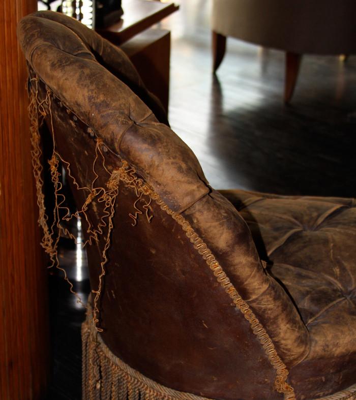 French Leather Salon Chair