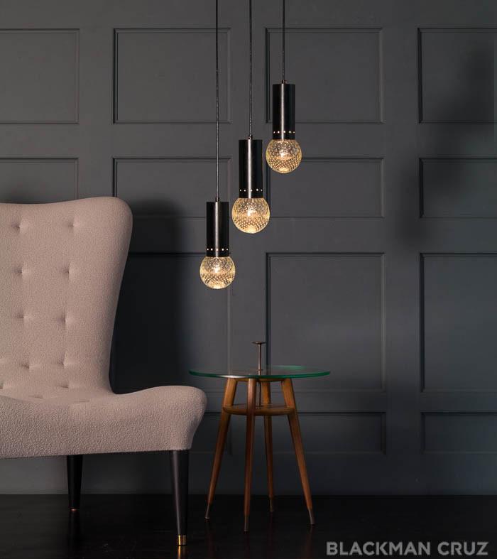 Sarfatti Triple Pendant Bubble Fixture, Italy 1955 (large canopy)