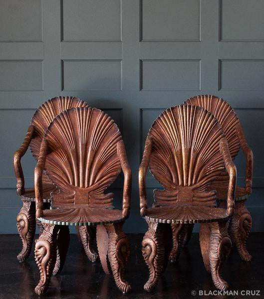 Set of Four Grotto Arm Chairs