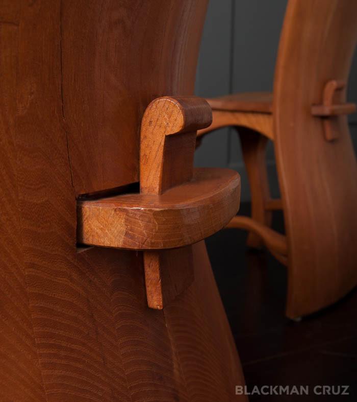 Set of Four Hand Crafted Unique Dining Chairs