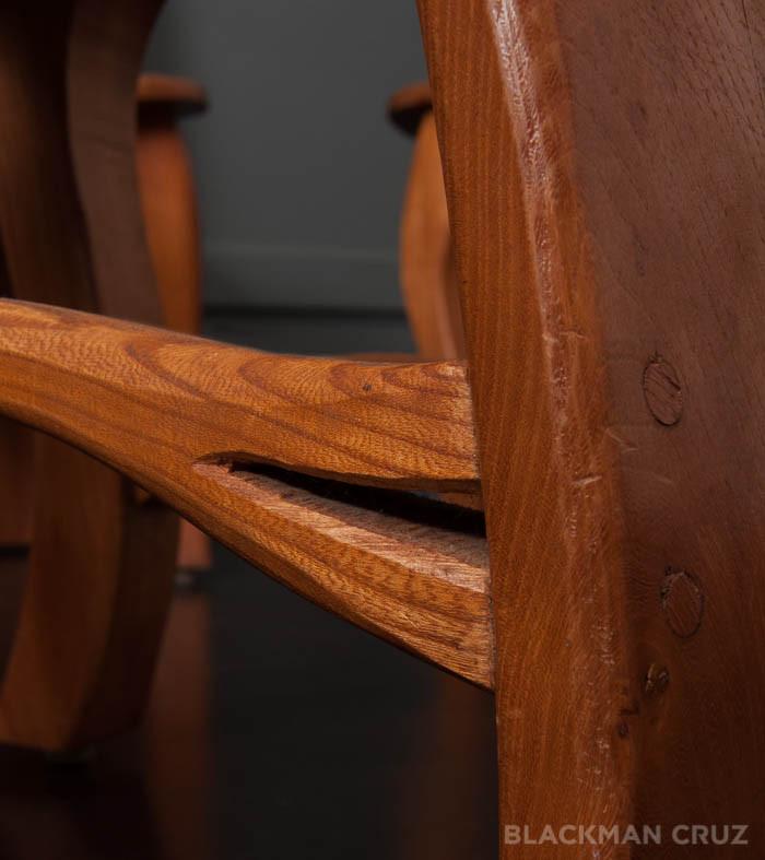 Set of Four Hand Crafted Unique Dining Chairs