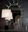 Skull Table Lamp, Nickel Plated