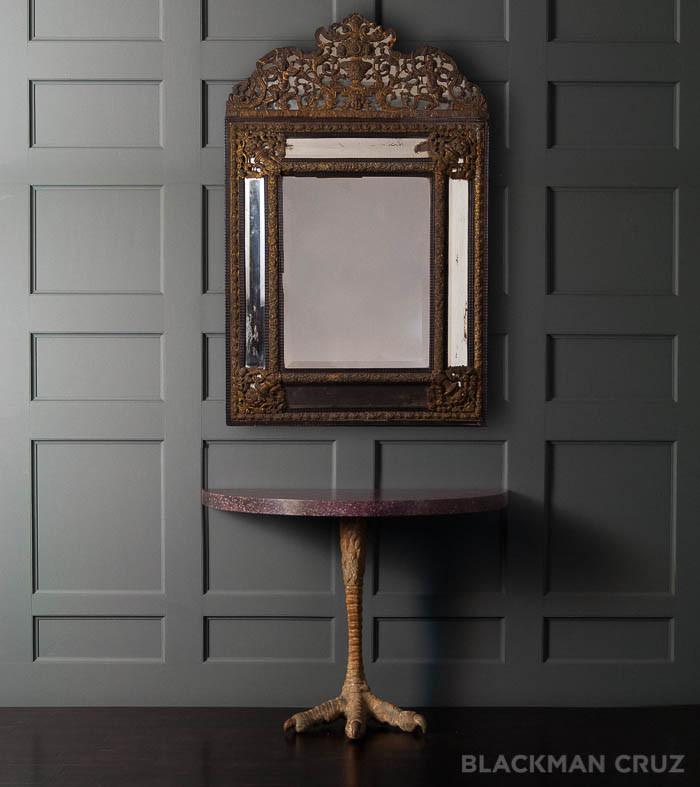 Polychromed Demilune Talon Console